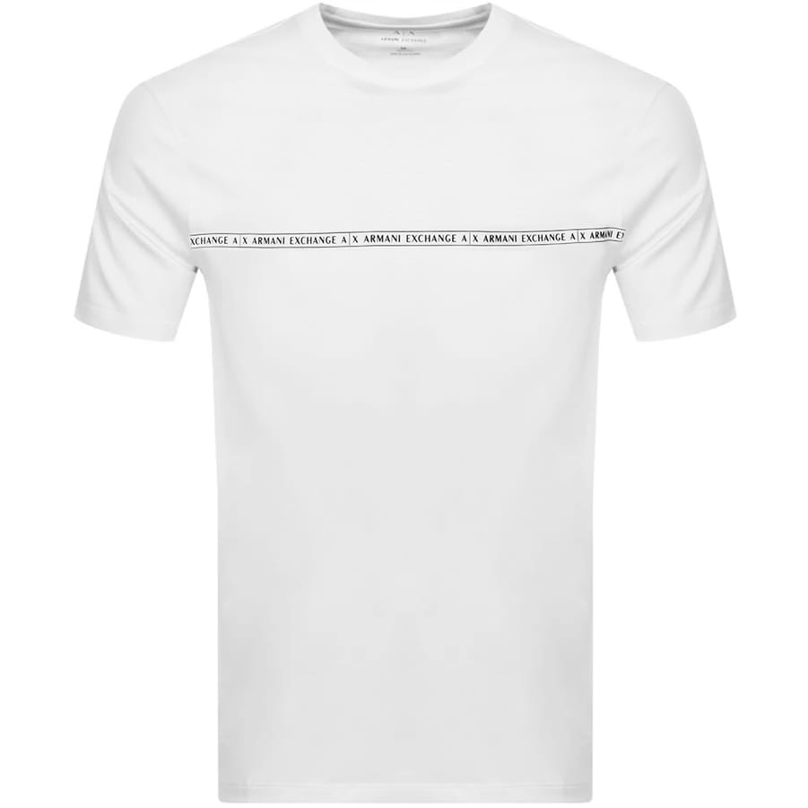 Alternative Image for ProductArmani Exchange Crew Neck Logo T Shirt White1